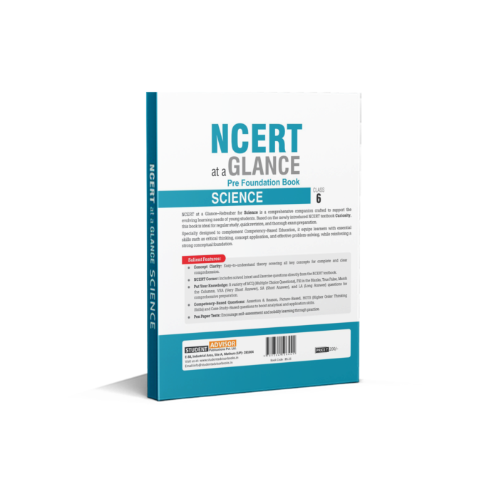 NCERT at a Glance Science Class 6 BAck